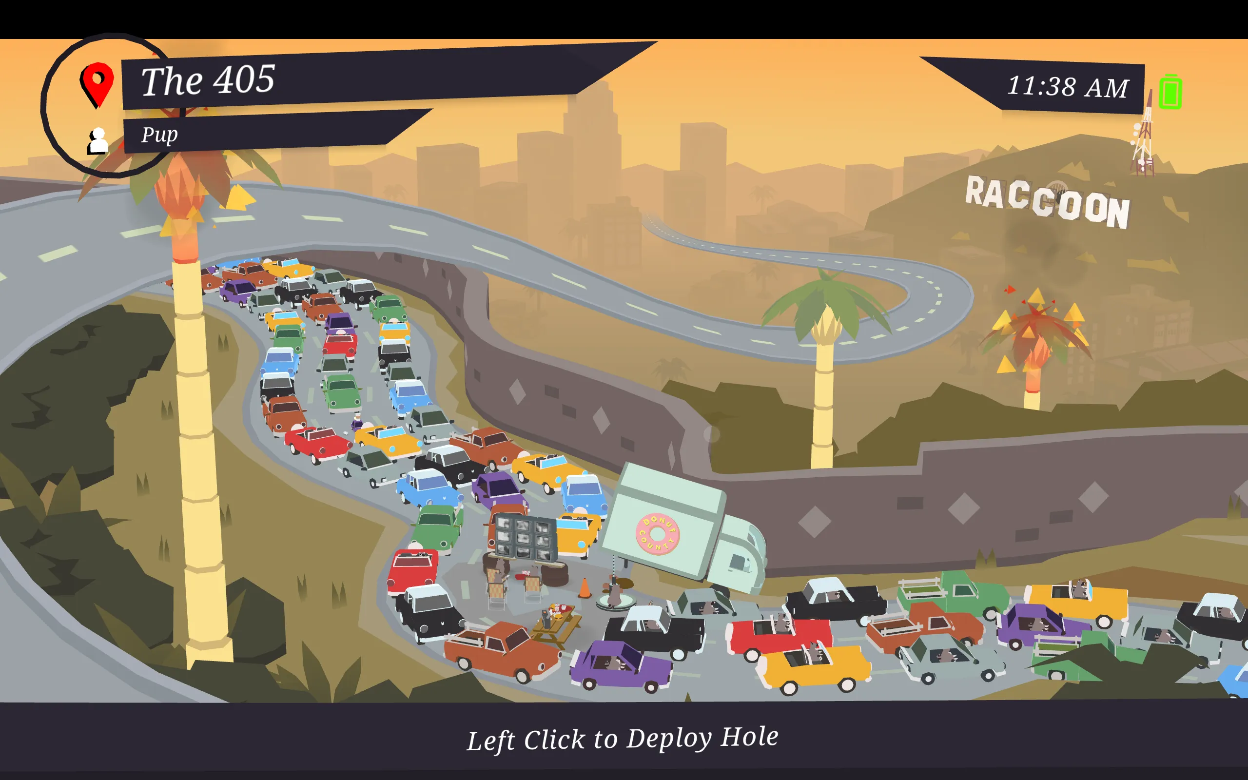 A traffic jam on the 405